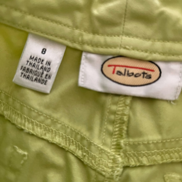 Vintage Talbots Soft Lime Green Cotton Jeans Size 8 - Picture 7 of 7